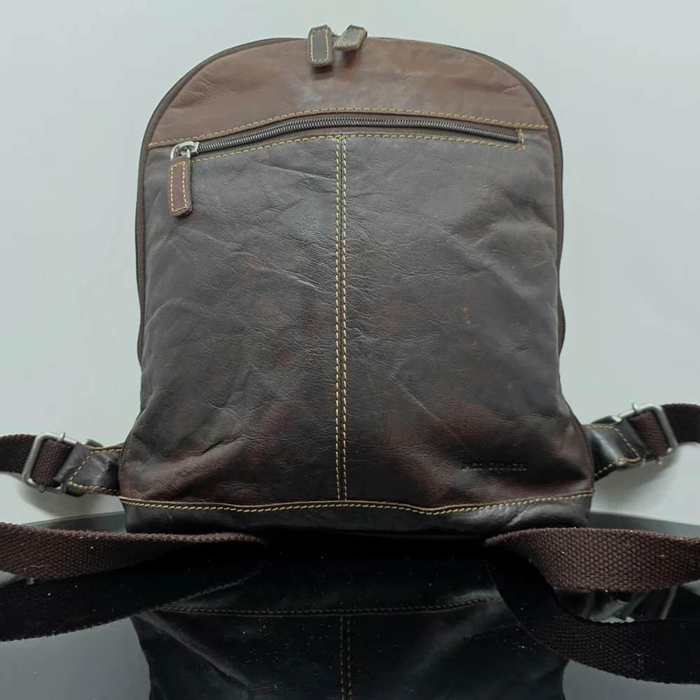 Americana Workwear Jack Georges Sling Bag Unisex 12″×11″ Dark Brown Leather